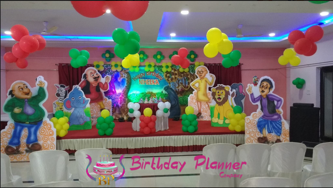 Motu Patlu Theme Decoration for Birthday Party in Delhi, Faridabad, Noida