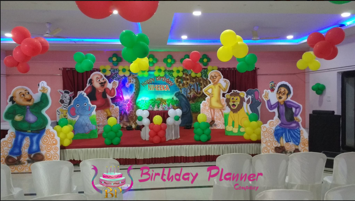 You are currently viewing Motu Patlu Theme Decoration for Birthday Party in Delhi, Faridabad, Noida