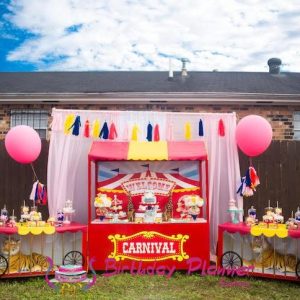 Backyard carnival Theme birthday decoration